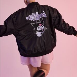 Forever 21 x Hello Kitty KUROMI PATCH BOMBER JACKET